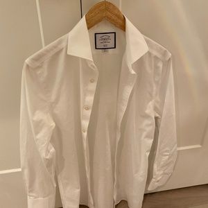 Charles Tyrwhitt White Slim Fit Dress Shirt 15/32
